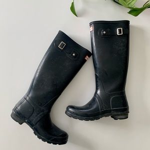 Hunter Black Tall Boots